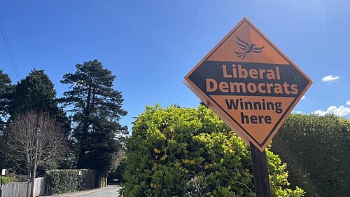 Sign with Liberal Democrats: Winning Here on it