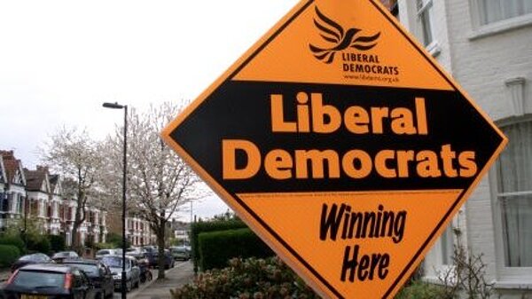 Liberal Democrats Winning Here poster